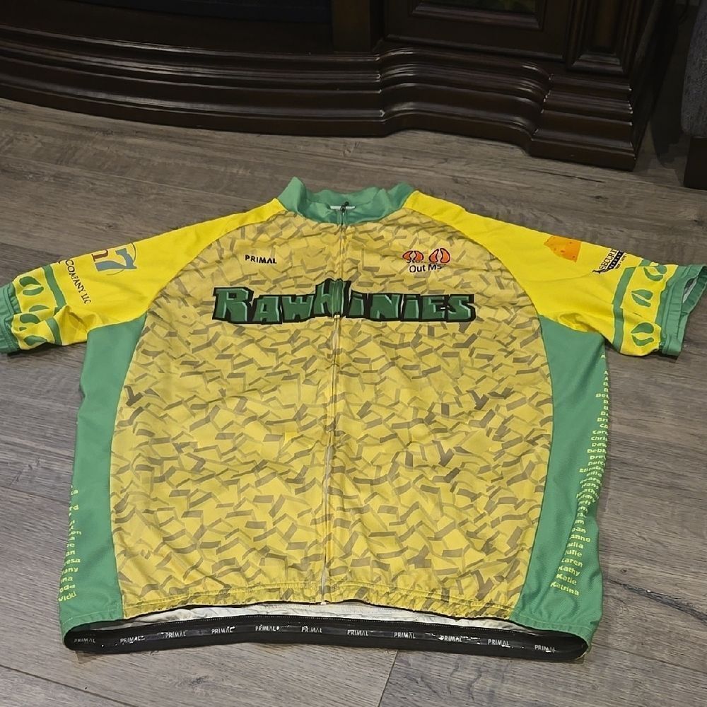 Mens Promal Cycling Jersey - Yellow and Green 2XL
